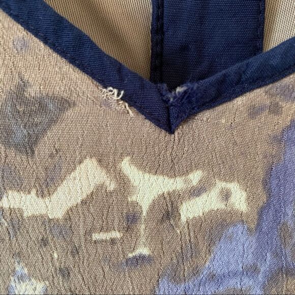 Vero Moda Caroline Brown Blue Pattern Vneck Dress - Picture 6 of 11